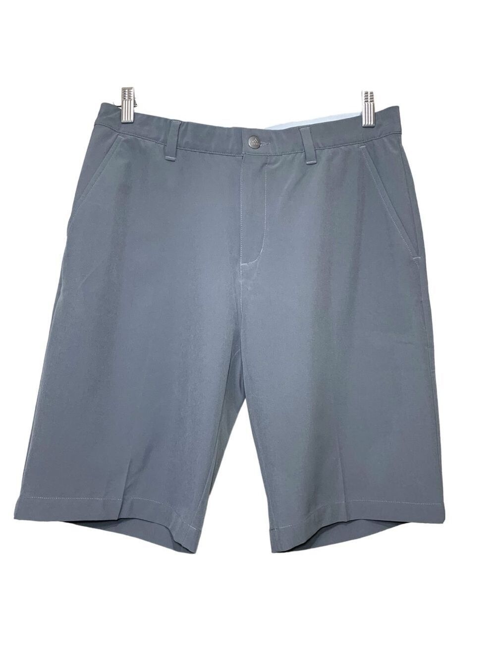 Adidas Climalite Golf Hybrid Shorts Sz 32 x 10.5" inseam Gray Grip band Bermuda